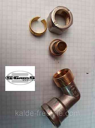 Угол с внутренней резьбой 32*1 F Gross (усиленный) для металлопластиковой трубы Харків