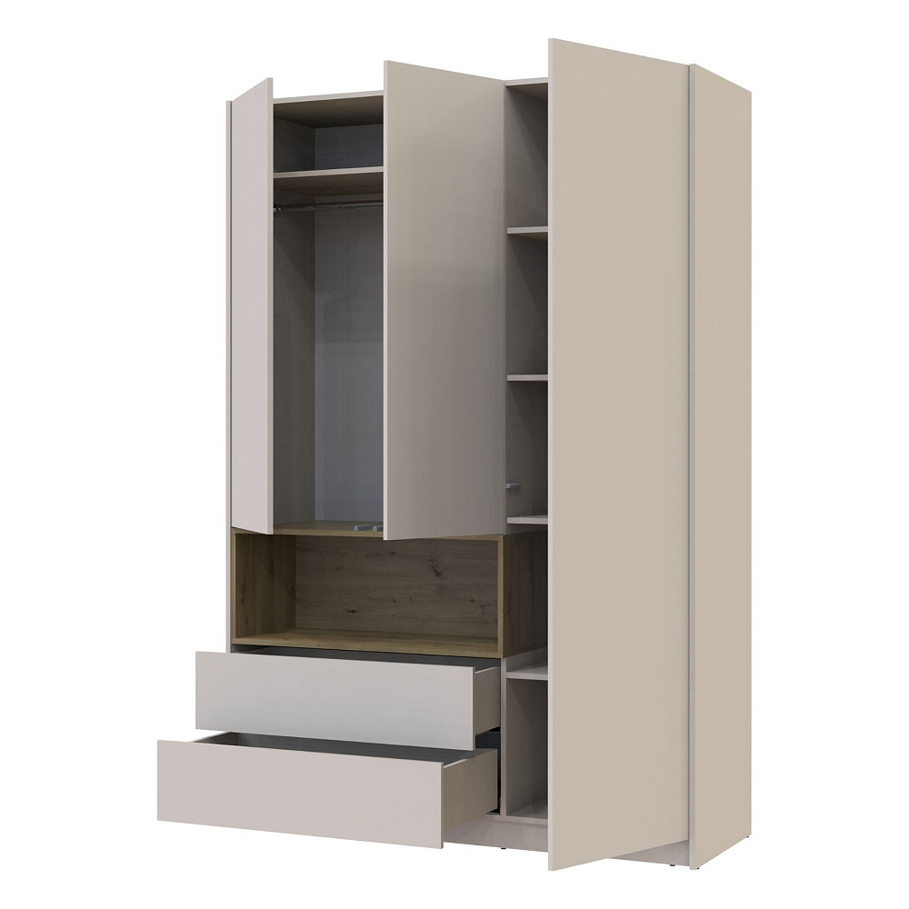 Шкаф для одежды с нишей Doros Дэйл 150х52х220 см Кашемир/Дуб артизан (DRS-011285) Львов - изображение 5