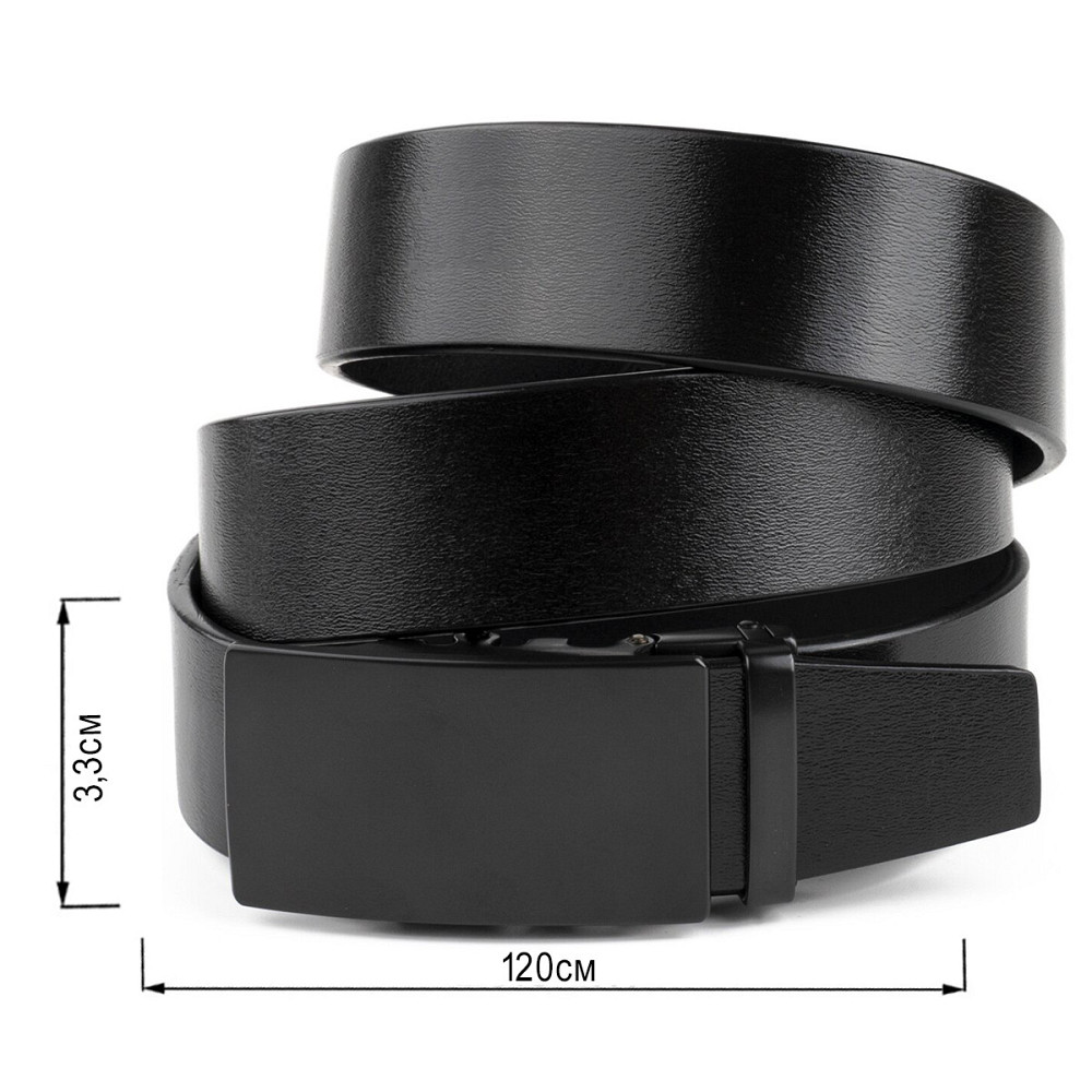 Ремінь чоловічий з затемненою пряжкою Vintage 20302 Чорний Київ - фото 3