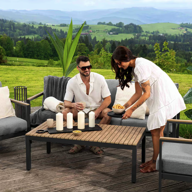 Комплект садових меблів Di Volio Tivoli графітовий/сірий Киев - изображение 4