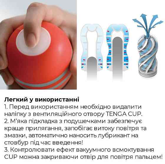 Мастурбатор Tenga Air Cushion Cup (24 повітряні камери всередині) Sex Aura Київ