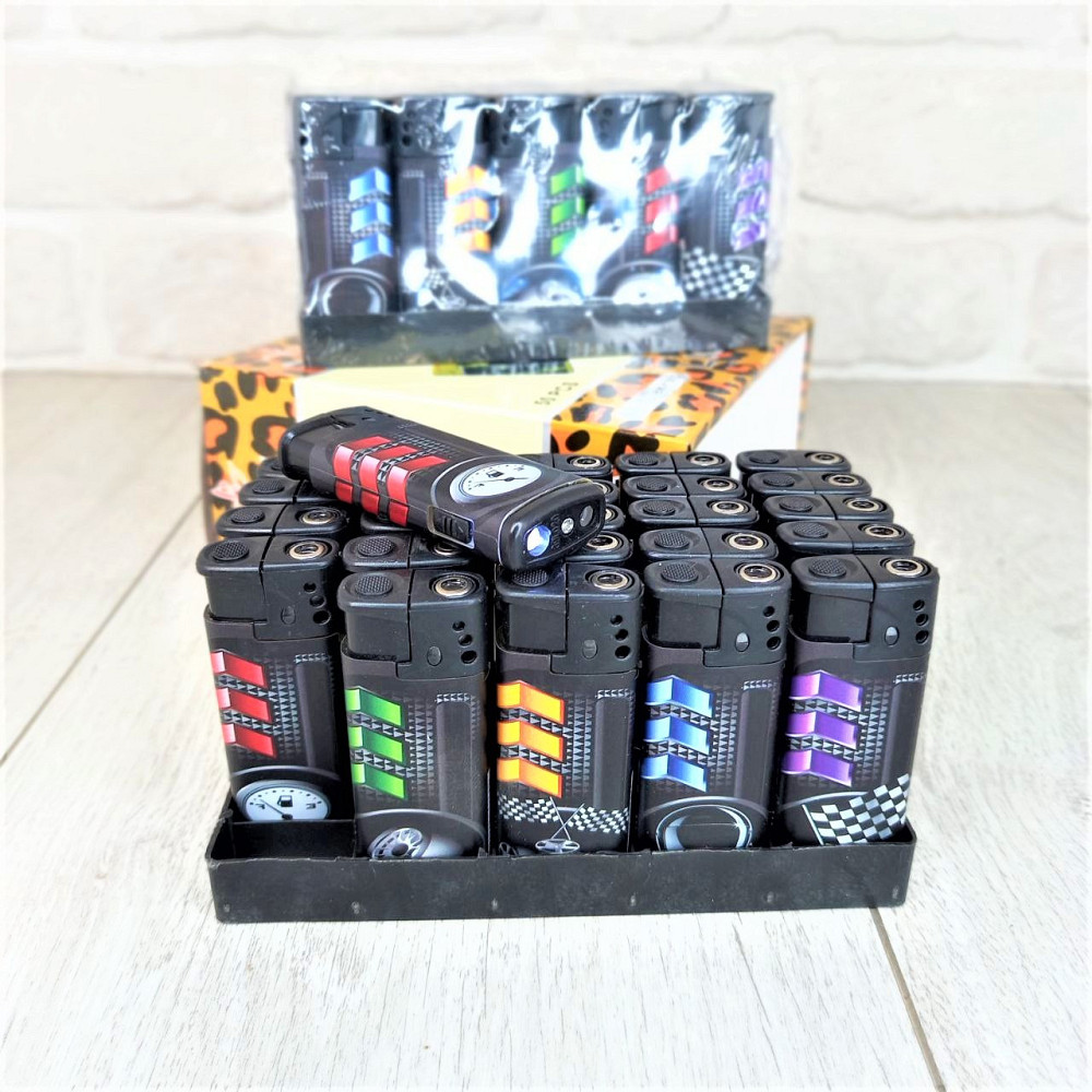 Зажигалки турбо-пламя и фонарик уп/50шт Turbo BY-1309 Харьков - изображение 1