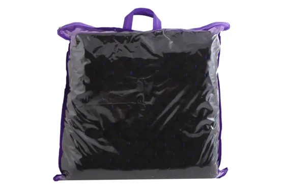 Накидка на сидушку алькантара передня Люкс чорний/синя нитка (2 шт.) Вінниця