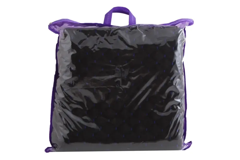 Накидка на сидушку алькантара передня Люкс чорний/синя нитка (2 шт.) Вінниця - фото 2