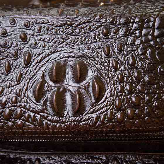 Рюкзак під рептилію шкіряний Коричневий (Vintage) Київ