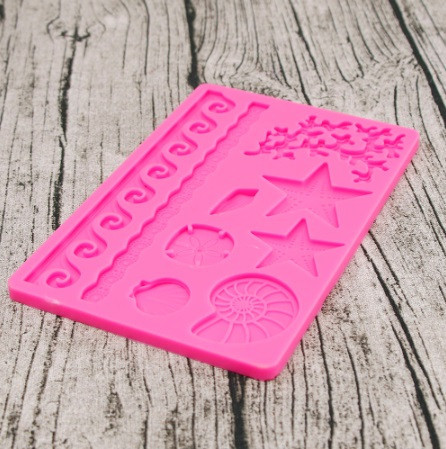 Молд Морской силиконовый 184 на 119 мм розовый Киев - изображение 7