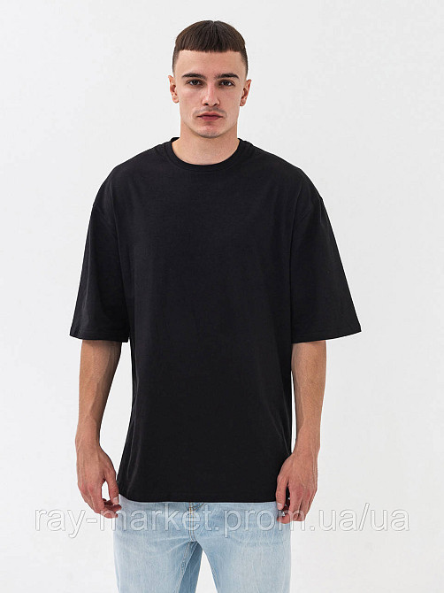 Футболка оверсайз RAY OVERSIZE чоловіча чорна (U0104M-Black) L-XL Київ - фото 1