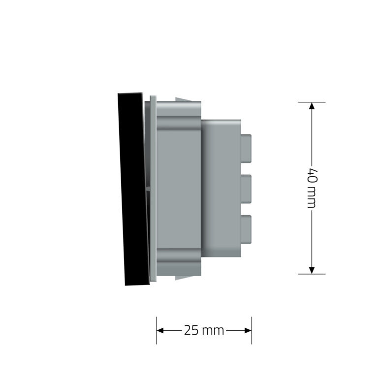 Перехресний (хрестовий) вимикач LIVOLO, 2-клавішний, чорний, модуль без рамки(VL-FCMM10A-1BP) Коломыя - изображение 5