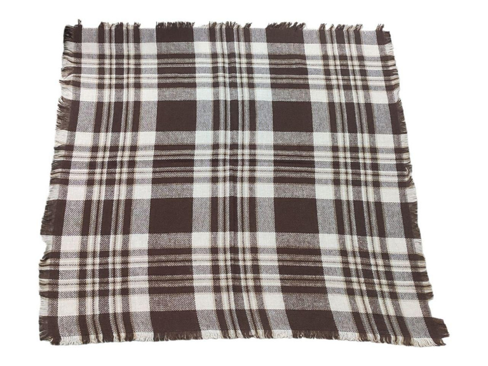 Хустка напіввовняна 85х85 коричнева Київ - фото 2