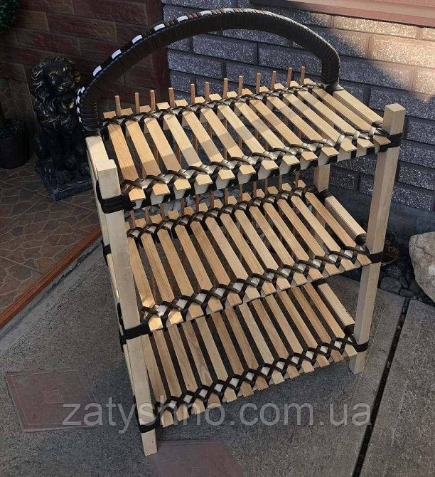 Полка из дерева плетеная на 3 яруса Киев - изображение 5