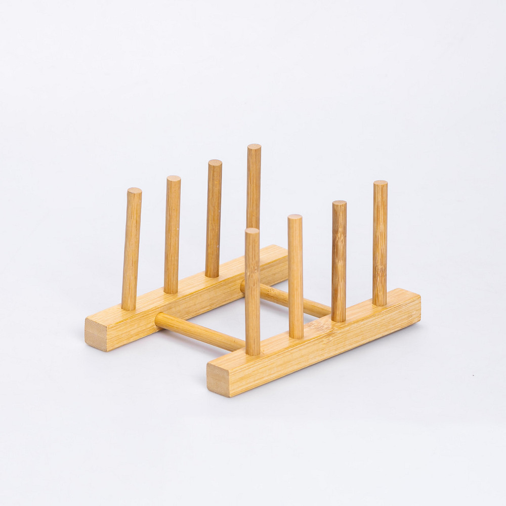 Yiwu Підставка для тарілок і кришок дерев'яна на кухню 16×12.5×10 (см) HB-40-11 Київ - фото 1