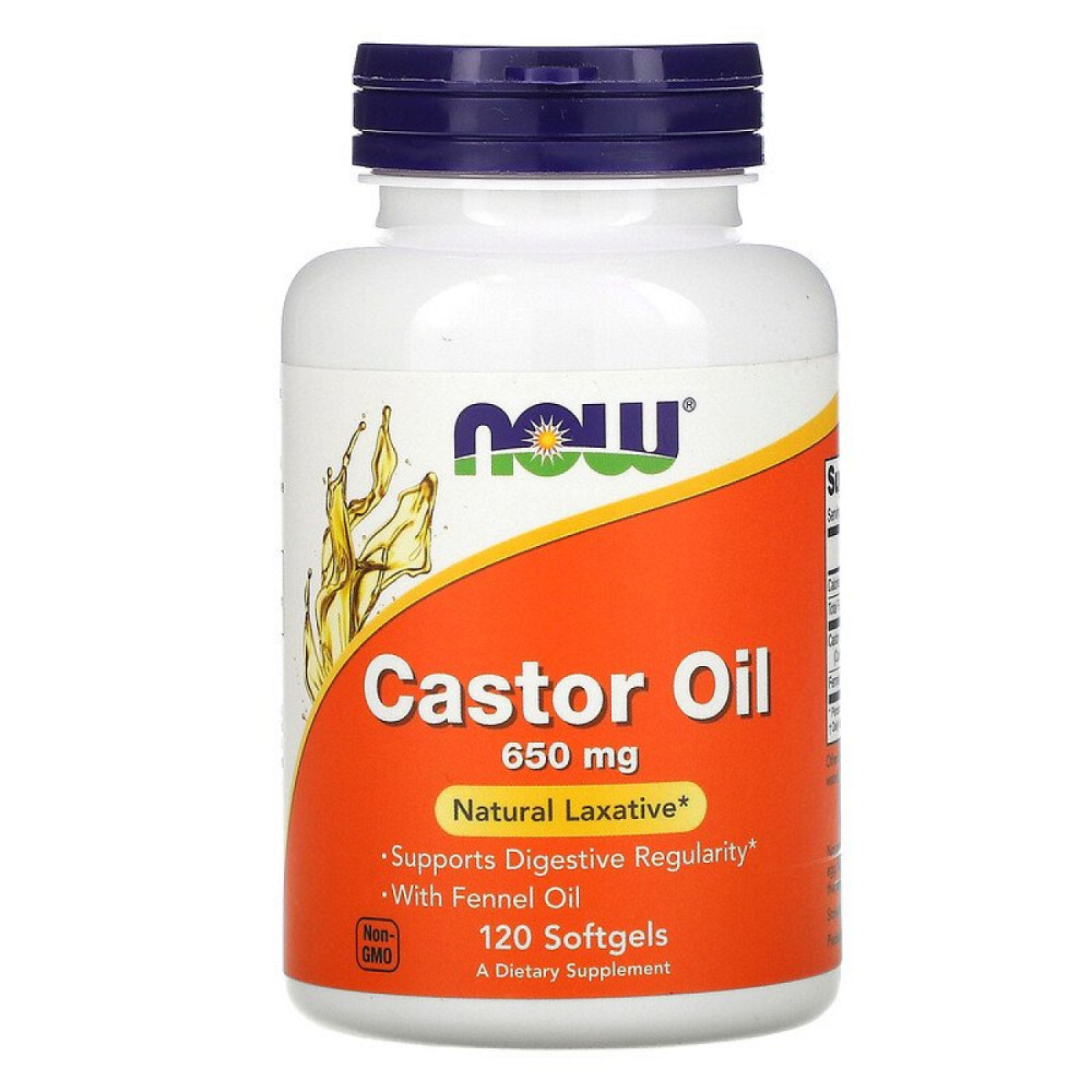 Касторовое масло NOW CASTOR OIL 650MG 120 SGELS Луцк - изображение 1