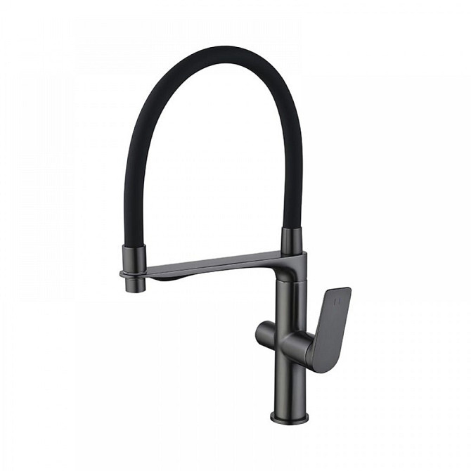Змішувач для кухні Mixxus Premium DERBY 021 (NUT) GRAPHITE REFL.BLACK з виходом для питної води колір графіт Чернівці - фото 1