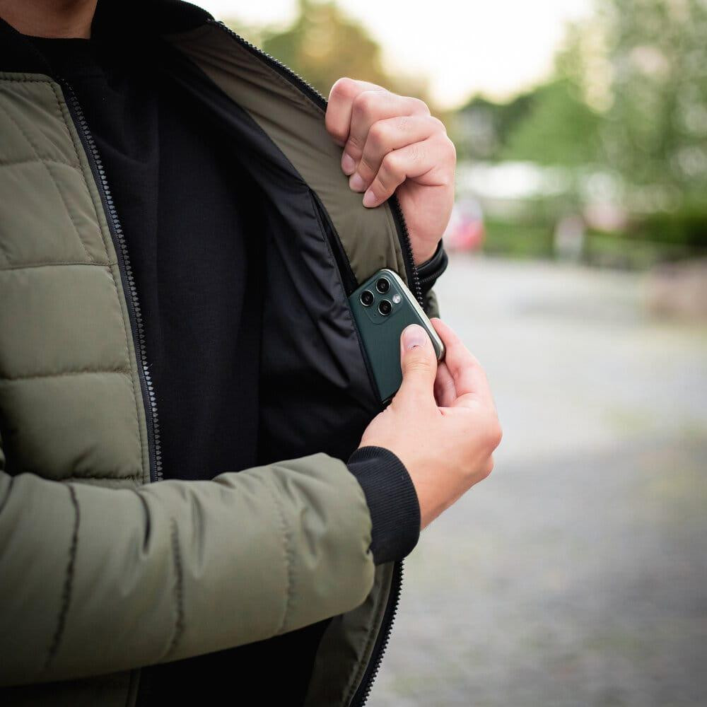 Чоловіча куртка бомбер на блискавці хакі Pobedov Povezlo Київ - фото 6