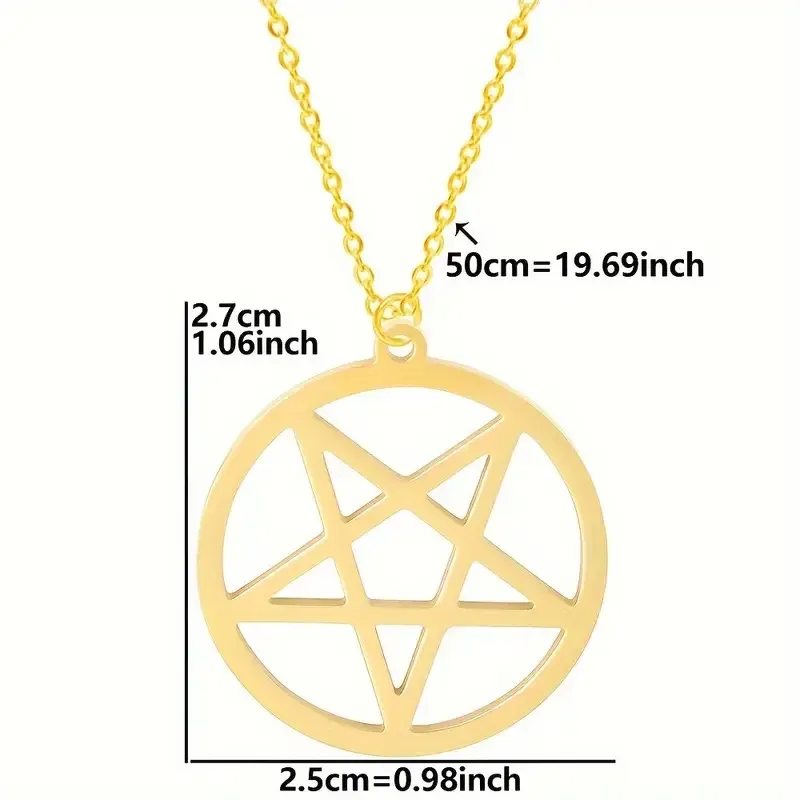 Намисто-підвіска Пентаграма – золотисте Київ - фото 4