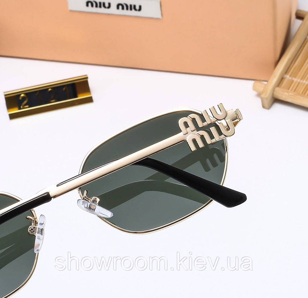 Женские солнцезащитные очки Miu (2121) green Киев - изображение 2