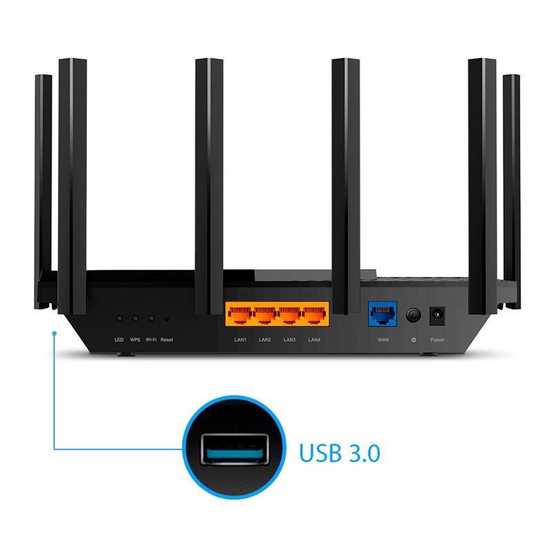 Бездротовий маршрутизатор TP-Link Archer AX73 Black Харків - фото 3