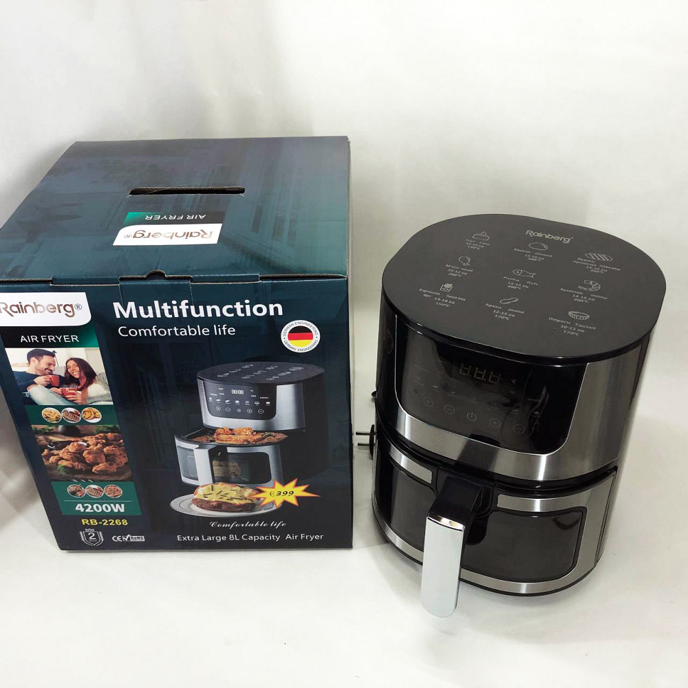 Аерогриль без жиру Rainberg, Мультипіч для смаження без олії, Аерофрітюрниця електрична для дому ZA-51 Івано-Франківськ - фото 6