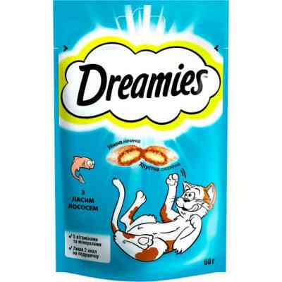 Лакомство для котов Dreamies с лососем 60 г (4008429037962) Винница