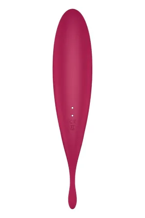 Смарт-вибратор для клитора с вакуумной стимуляцией Satisfyer Twirling Pro+ dark red Львов
