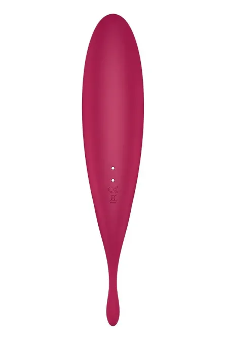 Смарт-вибратор для клитора с вакуумной стимуляцией Satisfyer Twirling Pro+ dark red Львов - изображение 5