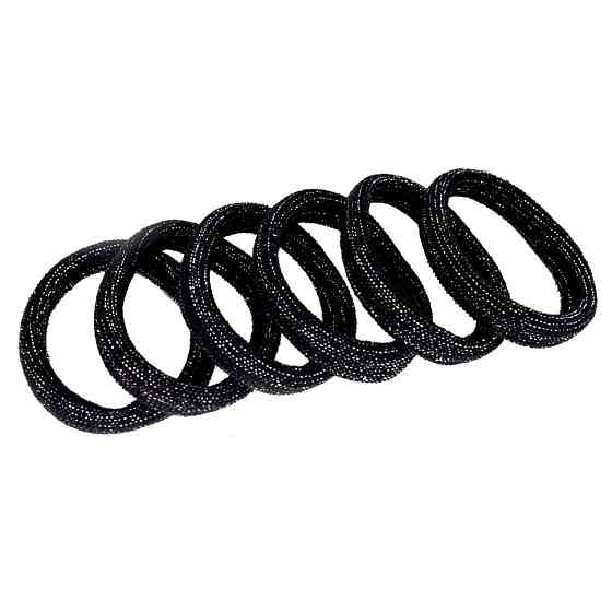 Резинки для волос Черная с блеском-2 0307-1113-2, 50 шт Винница
