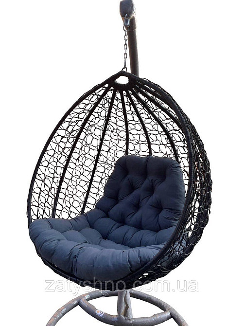 Крісло Кокон підвісне з ротанга Київ - фото 1