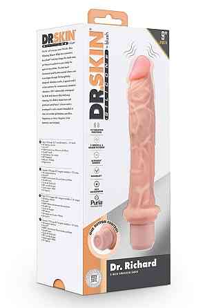 Вібратор реалістичний із випуклими венками Blush Dr. Skin Dr. Richard, бежевий Sex Aura Київ