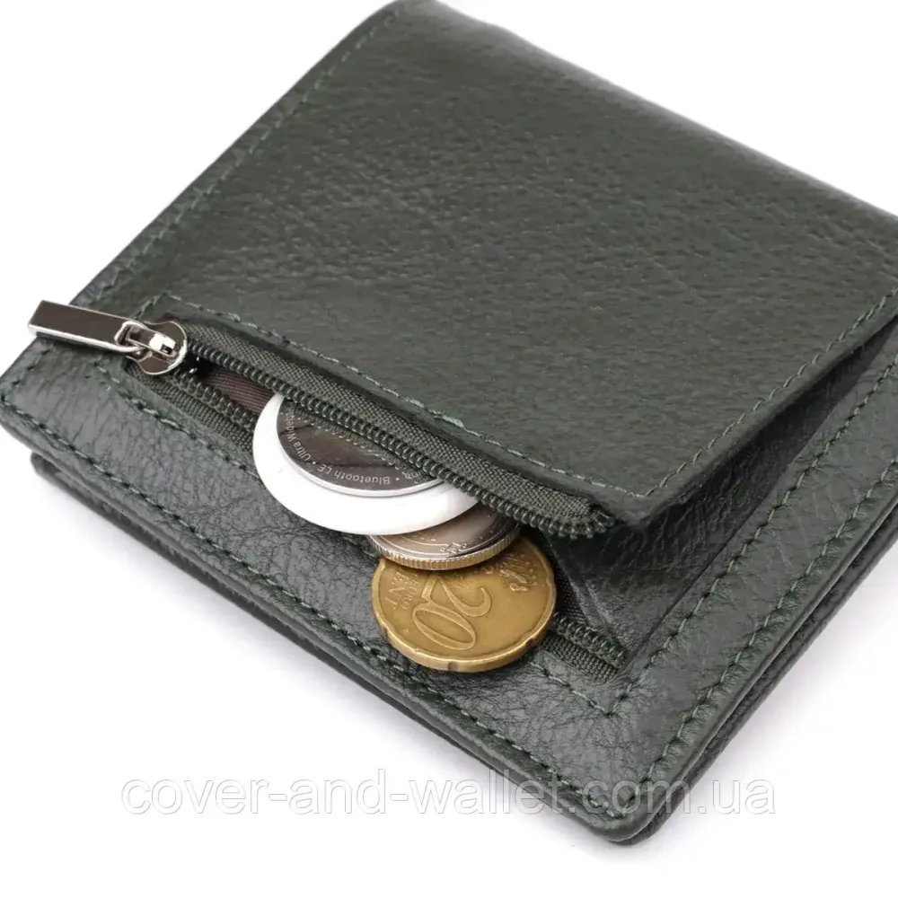 Маленький жіночий гаманець на магнітах зеленого кольору ST 2900 Київ - фото 6