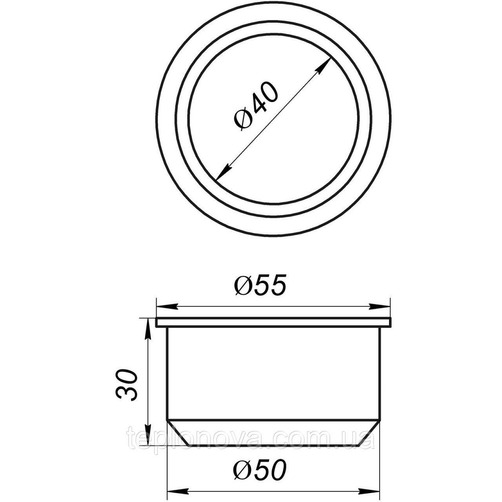 Редукція гумова VSplast 50/40 (чорна) Чернівці - фото 2