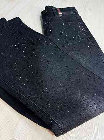 Джинсы женские Allure 1136-26 палаццо ровные со стразами черные, черный, 28, 28, 73 см, 103 см Киев