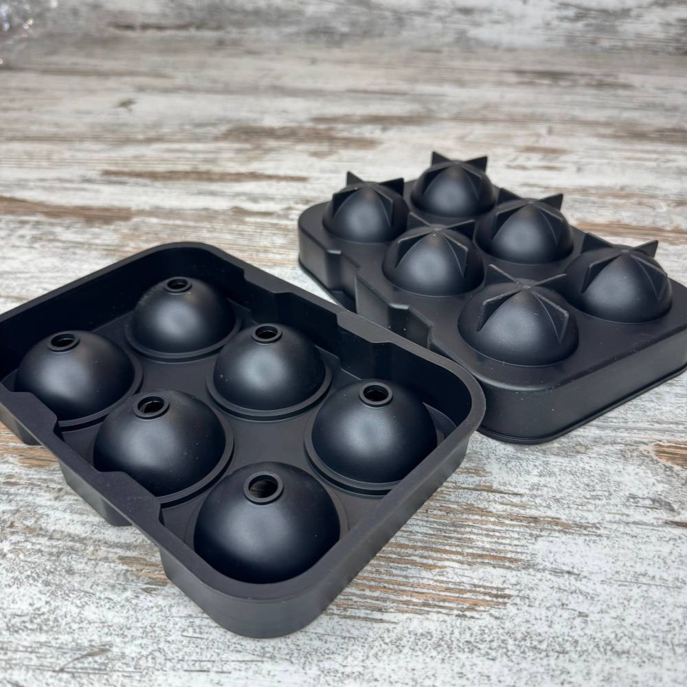 Форма силиконовая для льда Ice Ball 6 шариков 4.5см, двойная форма для виски и коктейлей, с лейкой Киев - изображение 3