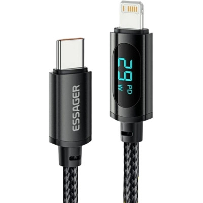 Дата кабель USB-C to Lightning 1.0m 29W LED black Essager (EXCTL-XY01-P) Вінниця - фото 8
