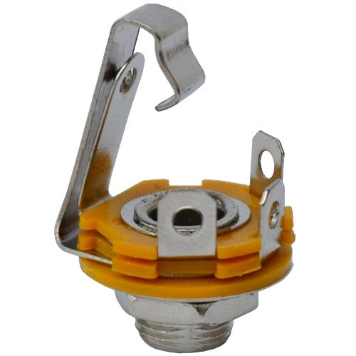 Гнездо 6,3мм моно монтажное, корпус металл, с отключением Полтава - фото 1