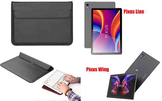 Чохол-конверт VitoCase для Pixus Line, Pixus Wing, з функцією підставки для планшета Чорний Київ