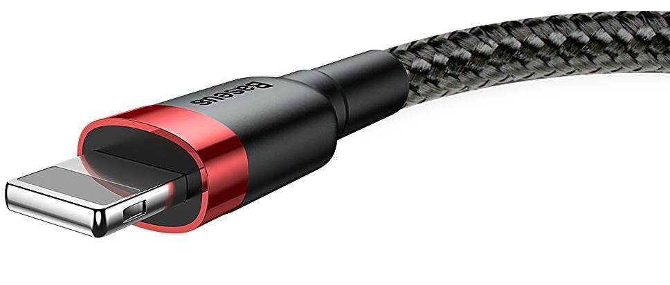 Кабель Baseus Cafule Lightning 1м Black/Red Київ - фото 4