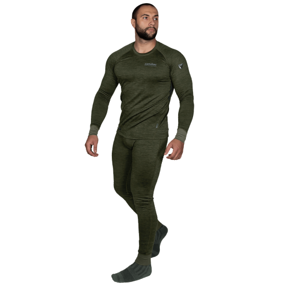 Мужское термобелье (костюм) Polarheat QS Pro 2.0 на флисе (Оливковый меланж) размер 2XL Киев