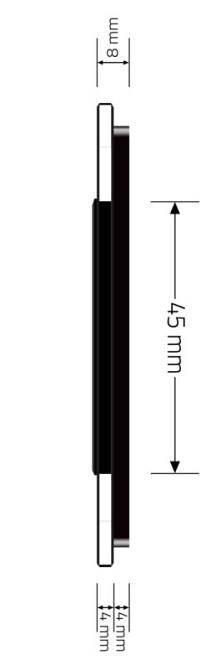 LIVOLO Рамка 3-постова LIVOLO, загартоване скло, чорна матова, 223×80 мм (VL-P7E/E/E-6BS06) Коломыя - изображение 3