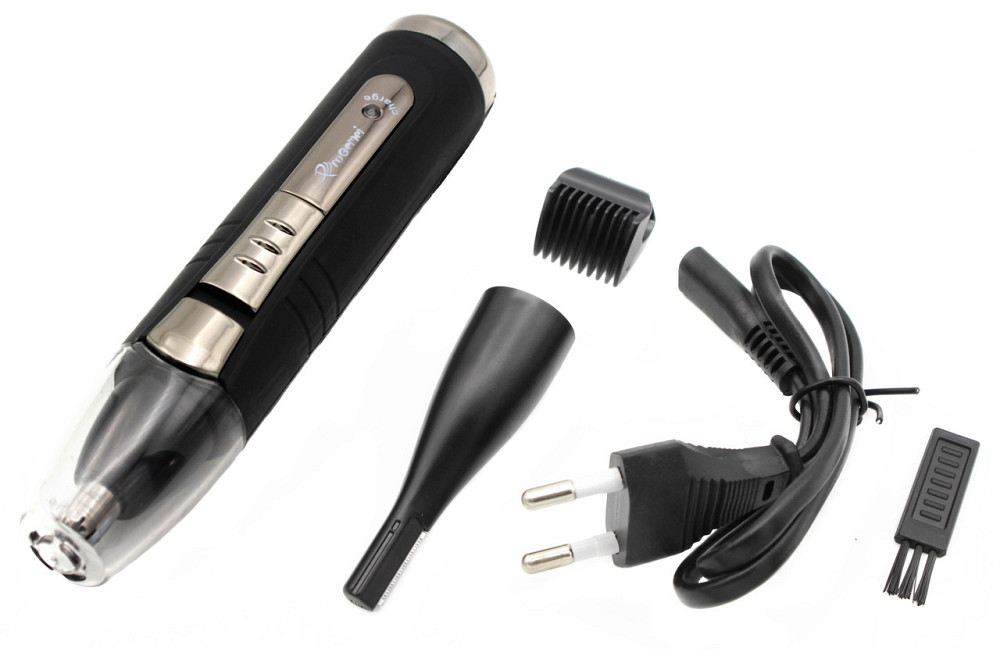 Триммер ProGemei GM-3109 с насадками для носа и бровей 2в1 черный Днепр - изображение 3