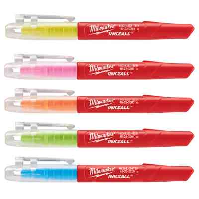 Набор маркеров Milwaukee текстмаркеров InkZAll цветные, 5шт (48223206) Винница