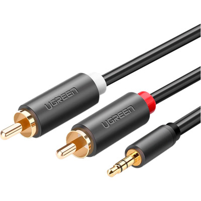 Кабель мультимедійний 3.5mm M to 2xRCA M 2.0m AV102 black Ugreen (10510) Вінниця - фото 2