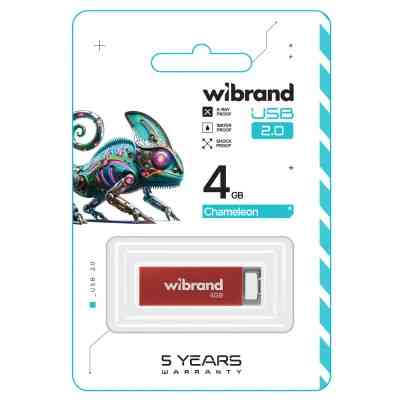 USB флеш накопитель Wibrand 4GB Chameleon Red USB 2.0 (WI2.0/CH4U6R) Винница