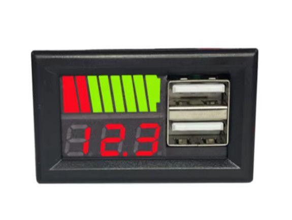 Зарядний USBx2 5 вольтів DC вольтметр 0.28" індикатор заряду Li-ion 3S-7S (живлення 6-30 вольтів) че Полтава - фото 1