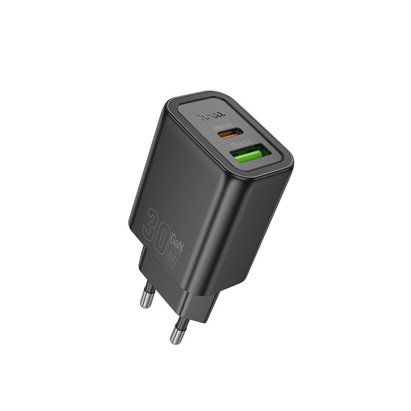 Мережевий зарядний пристрій HOCO N63 Gentle PD30W+QC3.0 charger (EU) Black Одеса - фото 1