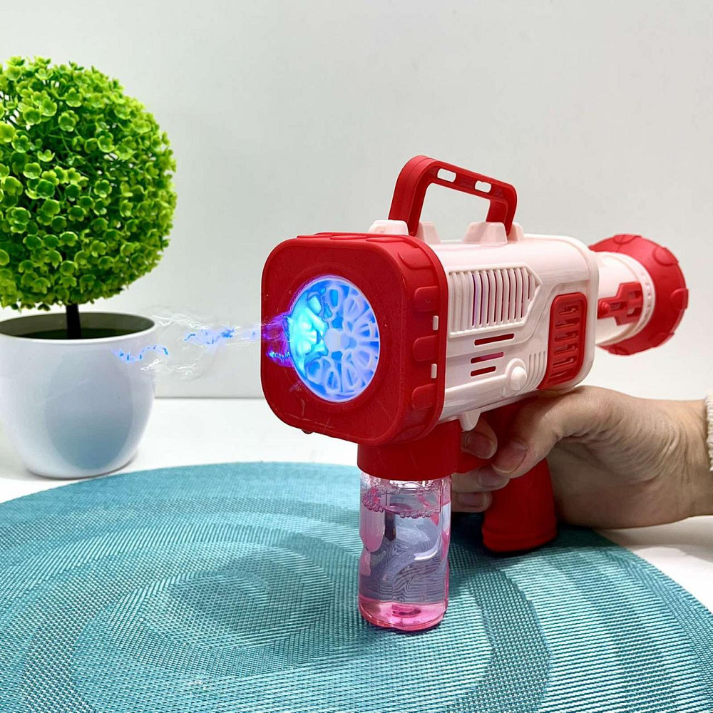 Пістолет для запуску мильних бульбашок світло запаска 26 см Червоний (9835-3) Чернігів - фото 7