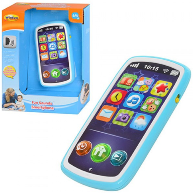 Музичний телефон Limo Toy Милий звірят укр озвучка Блакитний (SK 0055) Чернігів - фото 1