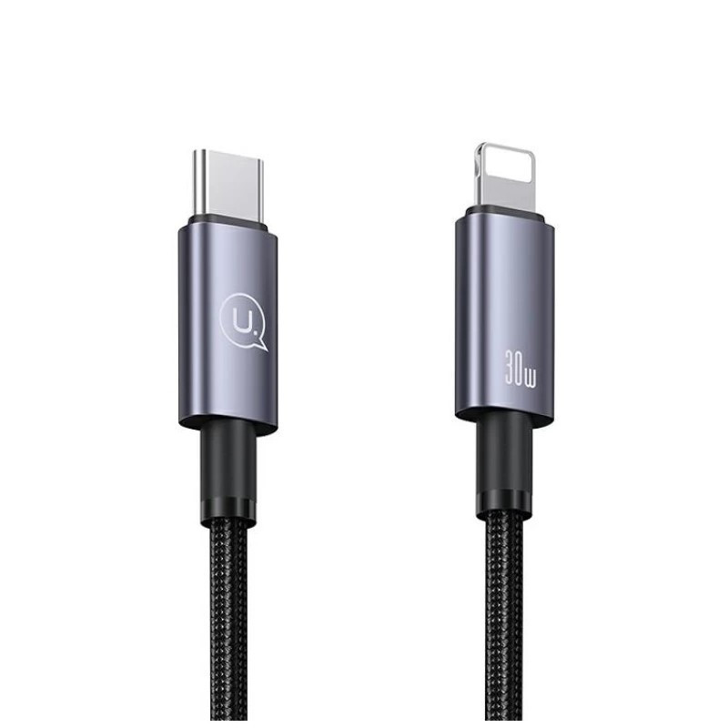 Кабель Type-C - Lightning Usams US-SJ679 30W Aluminum Alloy для швидкого заряджання та передачі даних -Sufeng Series tarnish Одеса - фото 1