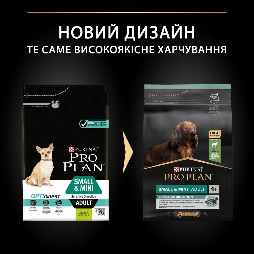 Сухой корм Pro Plan Small&Mini Sensitive Digestion для мелких собак с чувствительным пищеварением с ягням 3 кг Винница - изображение 3