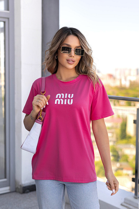 Женская футболка оверсайз с принтом 