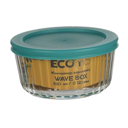 Контейнер для харчових продуктів 520мл круглий Wave Box ECOMO Житомир